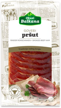 Boeuf fumée / PRSUT en tranche 80gr halal Okusi Balkana 08/12/26